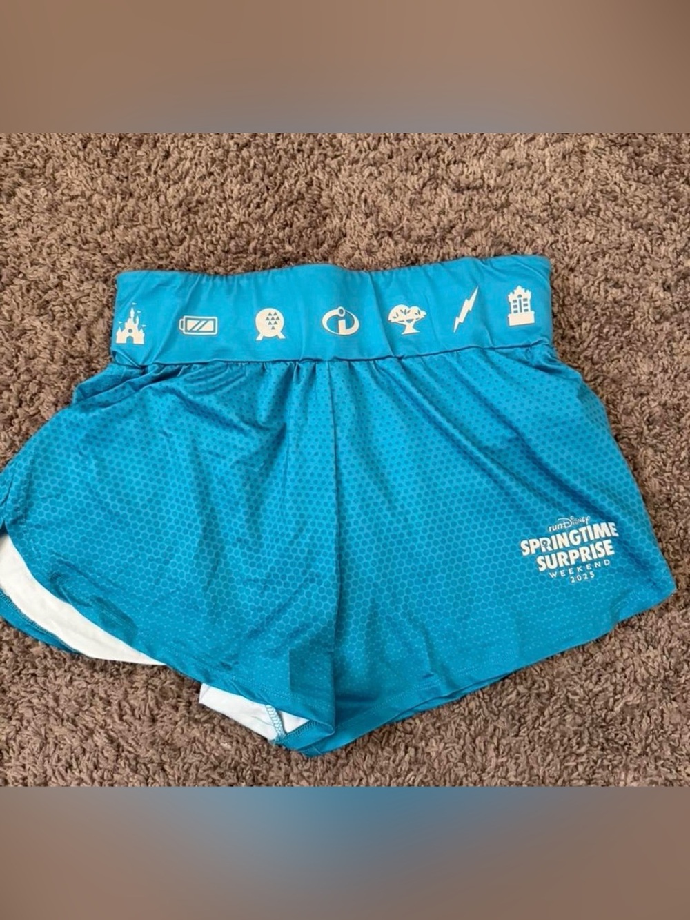 Blue Springtime Surprise Disney Running shorts